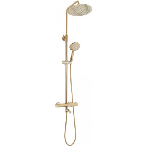 Zestaw prysznicowy natynkowy REA Lungo P4114 z deszczownicą Złoty