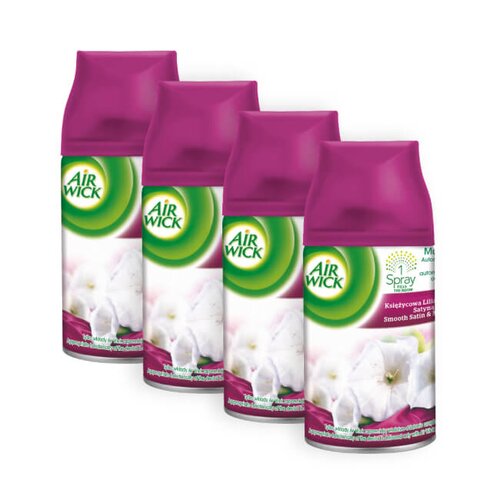 Wkłady do odświeżacza powietrza AIR WICK Freshmatic Księżycowa Lilia Otulona Satyną 4 x 250 ml