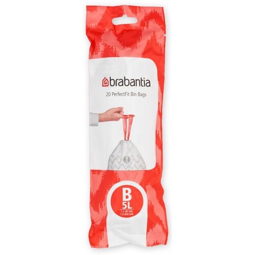 Worki na śmieci BRABANTIA 5L (20 sztuk) Biały