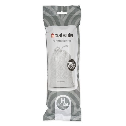 Worki na śmieci BRABANTIA 50-60L (10 sztuk) Szary