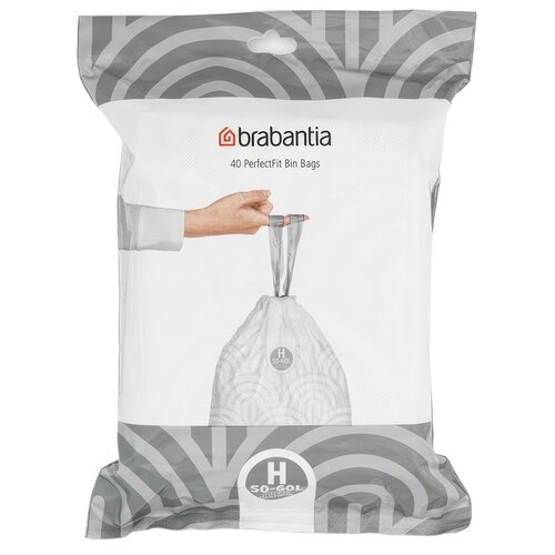 Worki na śmieci BRABANTIA 60L (40 sztuk) Szary