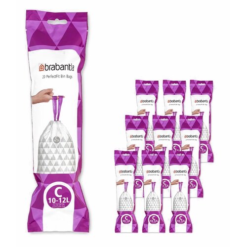 Worki na śmieci BRABANTIA PerfectFit Bags 137983 10-12L (200 sztuk) Biały