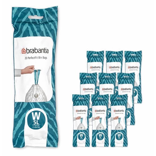 Worki na śmieci BRABANTIA PerfectFit Bags 137884 5L (200 sztuk) Biały