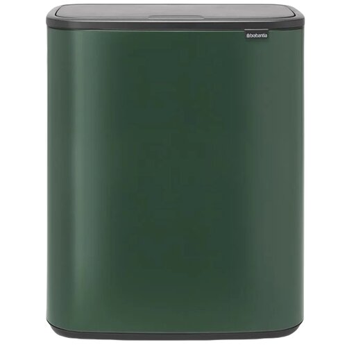 Kosz na śmieci uchylny BRABANTIA 304248 Bo Touch System Soft Touch, wyjmowane wiadro, dno antypoślizgowe 60L Zielony