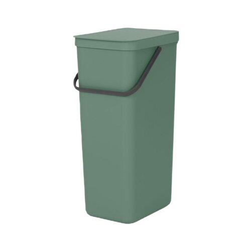 Kosz na śmieci do segregacji BRABANTIA Sort & Go 251023 uchylny, szybkie opróżnianie, niezamykająca pokrywa 40L Zielony