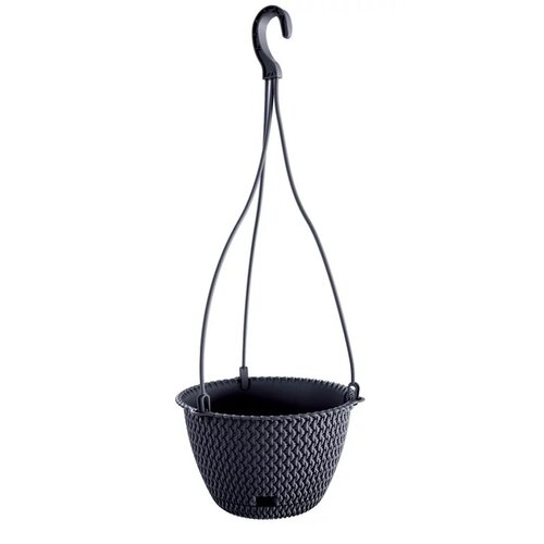 Doniczka wisząca PROSPERPLAST Splofy Round W DSPW230-S433 Antracytowy