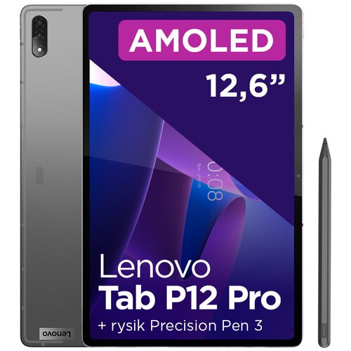 Tablet LENOVO Tab P12 Pro TB-Q706Z 12.6" 8/256 GB 5G Wi-Fi Szary + Rysik