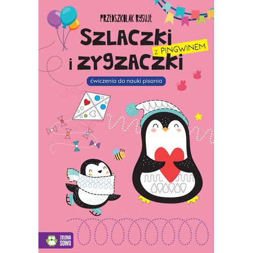 Przedszkolak rysuje Szlaczki i zygzaczki z pingwinem