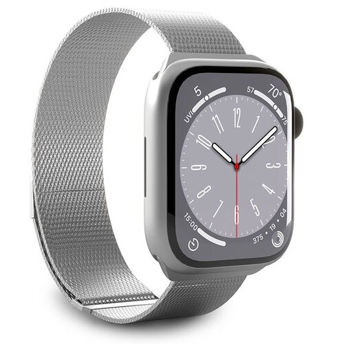 Pasek PURO Milanese Magnetic Band do Apple Watch 38/40/41/42mm Srebrny