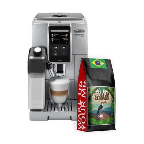 Ekspres DELONGHI Dinamica Plus ECAM 370.95.S + Kawa ziarnista BLUE ORCA COFFEE Brazylia Cerrado 1 kg
