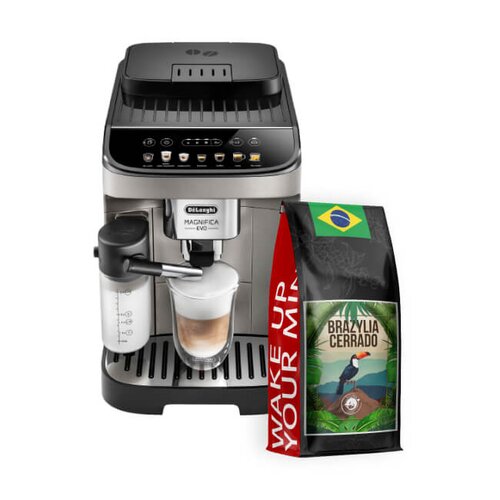 Ekspres DELONGHI Magnifica Evo ECAM290.81.TB Tytanowy + Kawa ziarnista BLUE ORCA COFFEE Brazylia Cerrado 1 kg