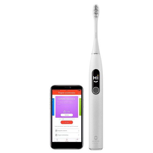 Szczoteczka soniczna OCLEAN X Pro Elite + Pasta do zębów CHICCO z fluorem Jabłko-banan 6m+ 50 ml + Płyn do płukania jamy ustnej ORAL-B Pro-Expert Deep Clean 500 ml + Nić dentystyczna ORAL-B Pro-Expert Clinic Line