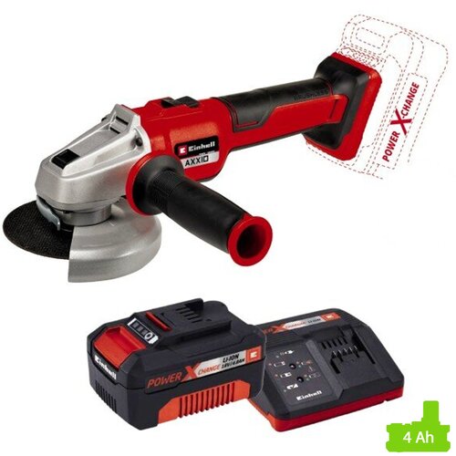Szlifierka kątowa EINHELL AXXIO + Akumulator EINHELL PXC 4512042 4Ah 18V + Ładowarka