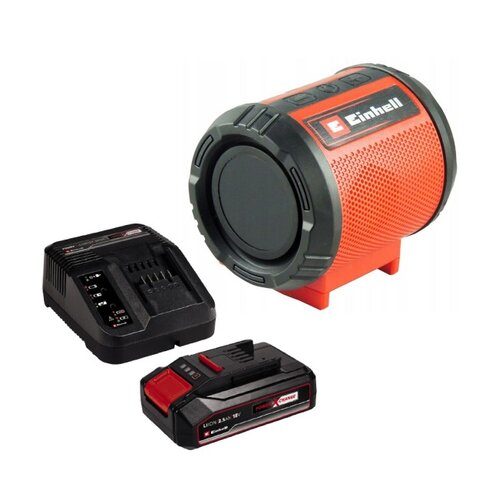 Głośnik mobilny EINHELL TC-SR 18 Li Solo + Akumulator EINHELL 4512097 2.5 Ah 18V + Ładowarka