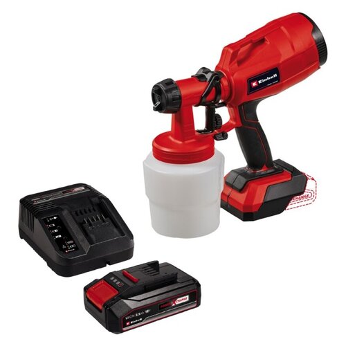 Pistolet do malowania EINHELL TC-SY 18/60 Li-Solo + Akumulator EINHELL 4512097 2.5 Ah 18V + Ładowarka