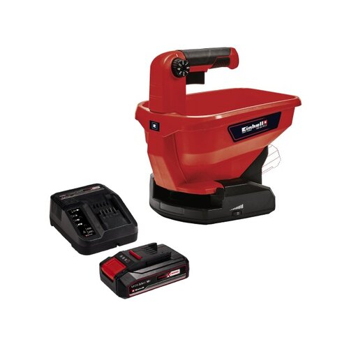 Siewnik EINHELL GE-US 18 LI Solo + Akumulator EINHELL 4512097 2.5 Ah 18V + Ładowarka