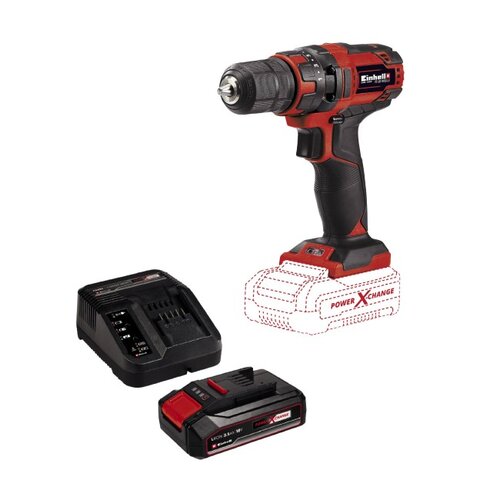 Wiertarko-wkrętarka EINHELL TC-CD 18/35 Li-Solo + Akumulator EINHELL 4512097 2.5 Ah 18V + Ładowarka