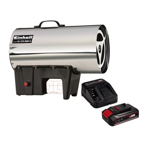 Nagrzewnica gazowa EINHELL GE-HG 18/370 + Akumulator EINHELL 4512097 2.5 Ah 18V + Ładowarka