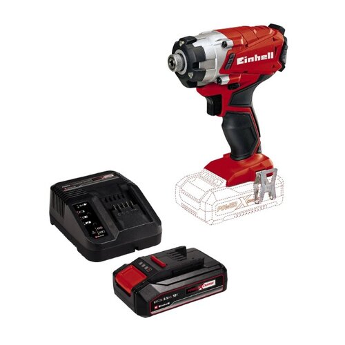 Klucz udarowy EINHELL TE-CI 18/1 Li-Solo + Akumulator EINHELL 4512097 2.5 Ah 18V + Ładowarka