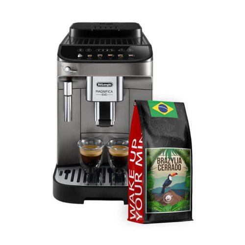 Ekspres DELONGHI Magnifica Evo ECAM290.42.TB Tytanowy + Kawa ziarnista BLUE ORCA COFFEE Brazylia Cerrado 1 kg