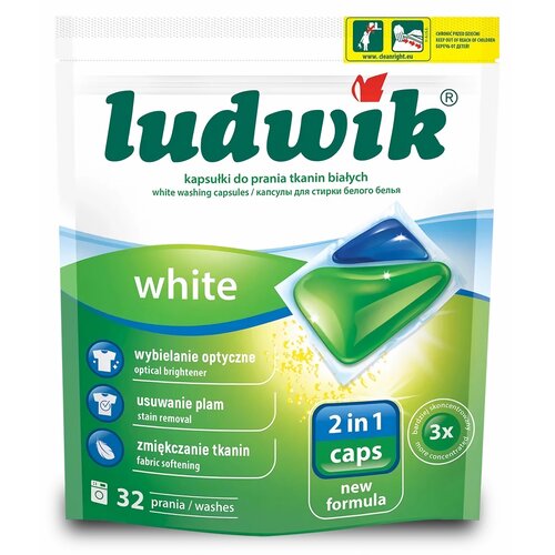 Kapsułki do prania LUDWIK 2in1 White - 32 szt.