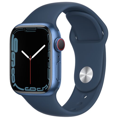 U APPLE Watch 7 GPS + Cellular 41mm koperta z aluminium (błękitna toń) + pasek sportowy (błękitna toń)