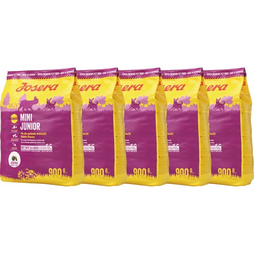 Karma dla psa JOSERA MiniJunior Kaczka z łososiem i ryżem 5 x 900 g