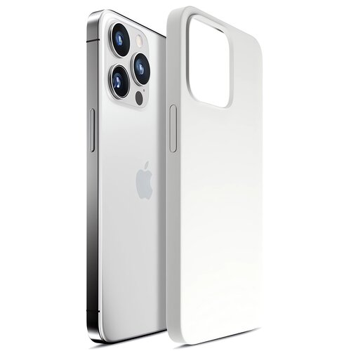 Etui 3MK Hardy Silicone MagCase do Apple iPhone 13 Pro Srebrno-biały