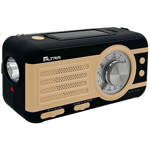 Radio ELTRA Sahara WB-1 Solarne Przenośne Czarno-beżowe