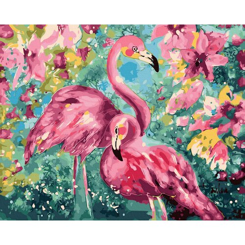 Malowanie po numerach TWOJE HOBBY Flamingi w kolorach GX33251