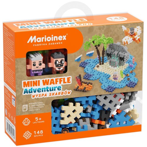 Klocki plastikowe MARIOINEX Mini Waffle Adventure Wyspa Skarbów 903148