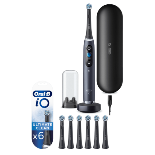 Szczoteczka magnetyczna ORAL-B iO 9 Czarny + Końcówka szczoteczki ORAL-B IO Ultimate Clean EB6 (6 sztuk)