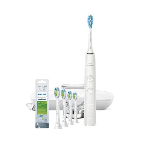 Szczoteczka soniczna PHILIPS Sonicare DiamondClean 9000 HX9911/27 Biały + Końcówka szczoteczki PHILIPS Sonicare W Optimal White HX6064/10 (4 sztuki)