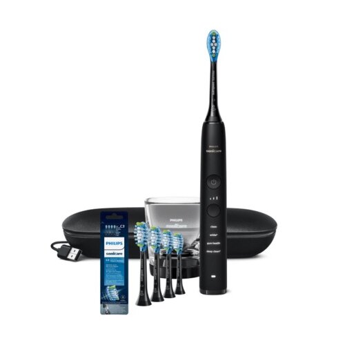 Szczoteczka soniczna PHILIPS Sonicare DiamondClean 9000 HX9911/09 Czarny + Końcówka szczoteczki PHILIPS Sonicare HX9044/33 (4 sztuki)