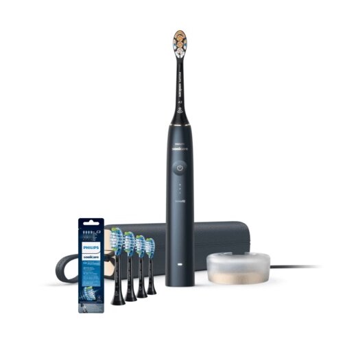 Szczoteczka soniczna PHILIPS Sonicare 9900 Prestige HX9992/12 SenseIQ + Końcówka szczoteczki PHILIPS Sonicare HX9044/33 (4 sztuki)