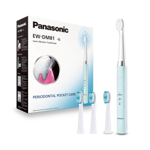 Szczoteczka soniczna PANASONIC EW-DM81-G503 + Końcówka szczoteczki PANASONIC WEW0974W503 (2 sztuki)