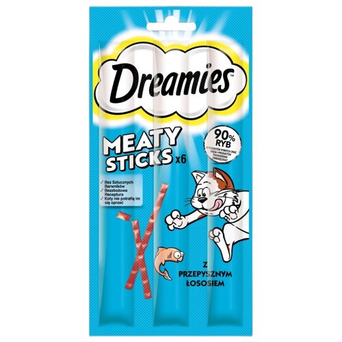 Przysmak dla kota DREAMIES Meaty Sticks z Łososiem 30 g