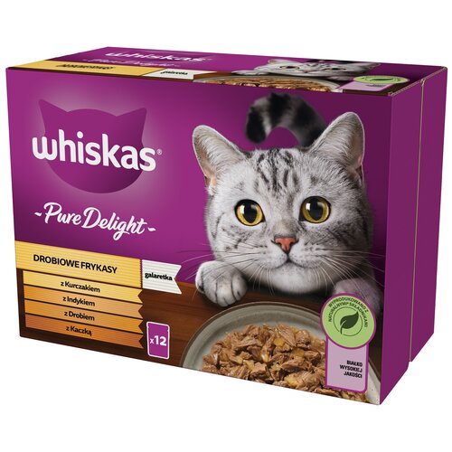 Karma dla kota WHISKAS Pure Delight Adult Drób (12 x 85 g)