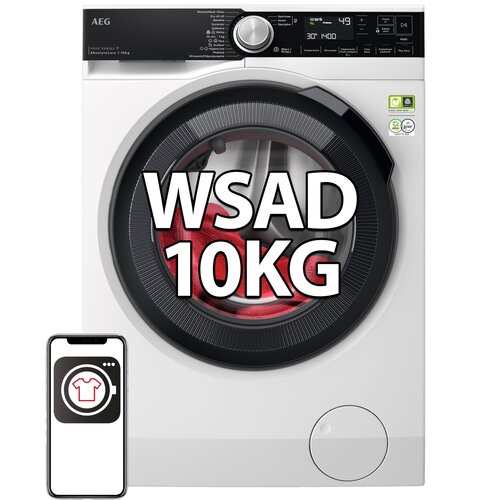 Pralka AEG LFR95166UP AbsoluteCare 9000 10kg 1600obr SoftWater MyAEG WoolmarkGreen