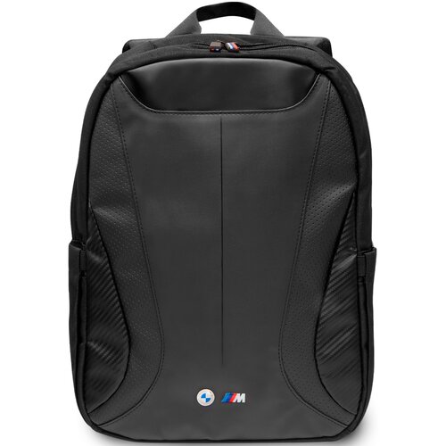 Plecak na laptopa BMW Carbon&Leather Tricolor 16 cali Czarny