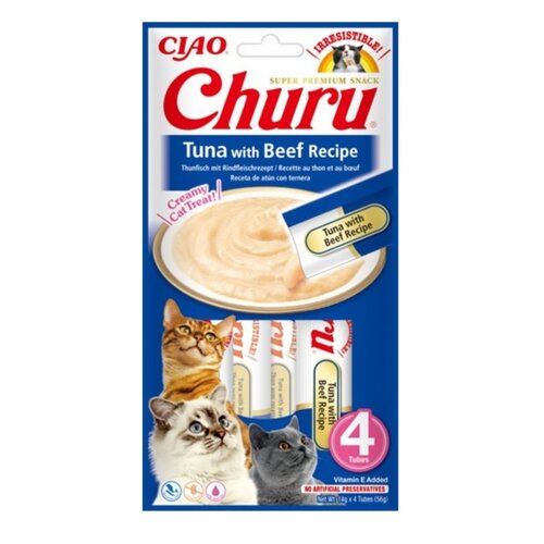 Przysmak dla kota INABA Churu Tuńczyk z wołowiną (4 x 14 g)