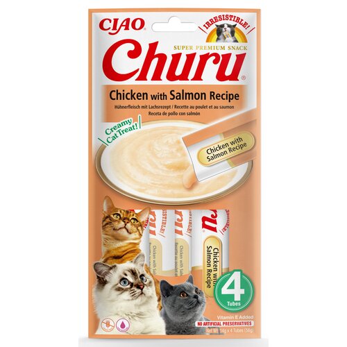 Przysmak dla kota INABA Churu Kurczak z łososiem 4 x 14 g