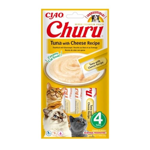 Przysmak dla kota INABA Churu Tuńczyk z serem (4 x 14 g)