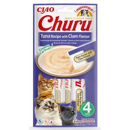 Przysmak dla kota INABA Churu Tuńczyk z małżami (4 x 14g)