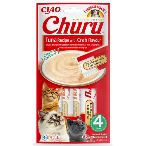 Przysmak dla kota INABA Churu Tuńczyk z krabem (4 x 14g)