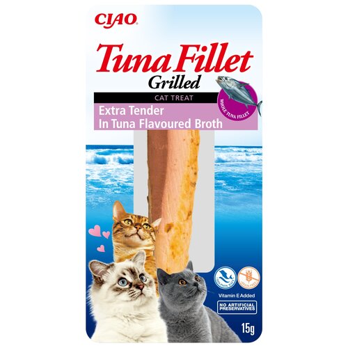 Przysmak dla kota INABA Cat Tuna Filet Extra z tuńczyka w bulionie 15 g