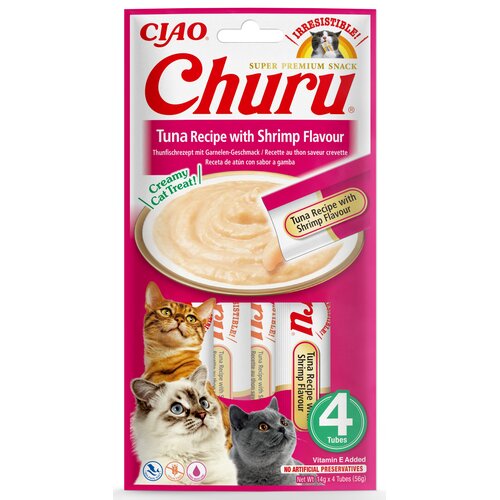 Przysmak dla kota INABA Churu Tuńczyk z krewetkami (4 x 14g)