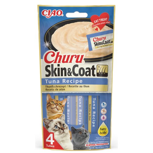 Przysmak dla kota INABA Churu Tuńczyk Skin & Coat (4 x 14g)