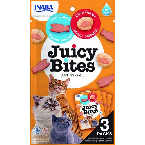 Przysmak dla kota INABA Juicy Bites Ryba i małże (3 x 11.3 g)