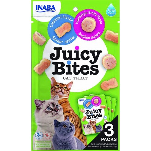 Przysmak dla kota INABA Juicy Bites Rosół i kalmary 3 x 11.3 g